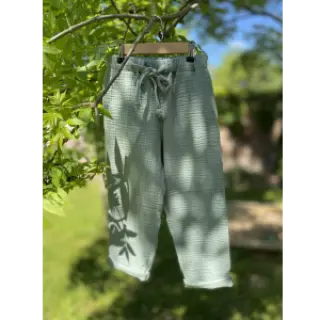 Double gauze/muslin green ORGANIC