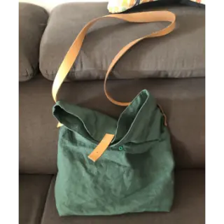 Linen enzyme washed 170 g forest green