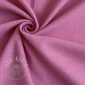 Cotton fabric with linen dark pink