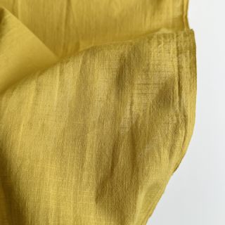 Cotton fabric with linen ochre