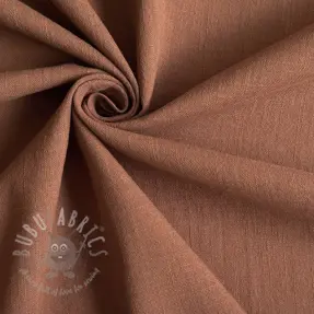 Cotton fabric with linen chestnut