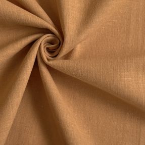 Cotton fabric with linen cognac