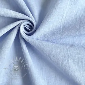 Cotton fabric with linen light blue