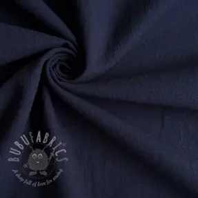 Cotton fabric with linen dark blue