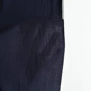 Cotton fabric with linen dark blue