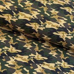 Jersey Shimmering camouflage brown digital print