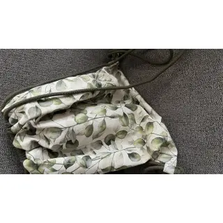 Decoration fabric Linenlook Poplar leaves