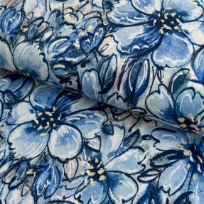 Úplet VISCOSE LYCRA HEAVY Pretty in blue design B digital print