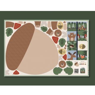 Cotton fabric Forest playmat PANEL digital print
