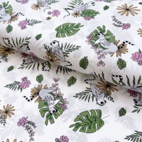 Cotton fabric Lemur offwhite