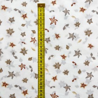 Cotton fabric Faded flowers Snoozy sand