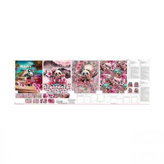 Decoration fabric KIDS BACKPACK Sakura Panda PANEL