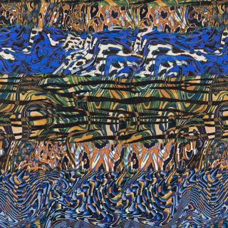 Viscose Dimulti dark blue digital print