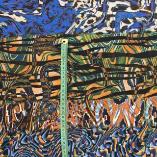 Viscose Dimulti dark blue digital print