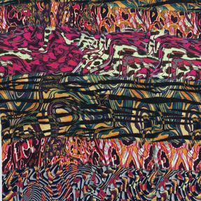 Viscose Dimulti red digital print