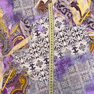 Jersey VISCOSE LYCRA Ditile patchwork pink digital print