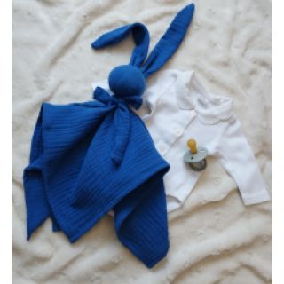 Double gauze/muslin cobalt