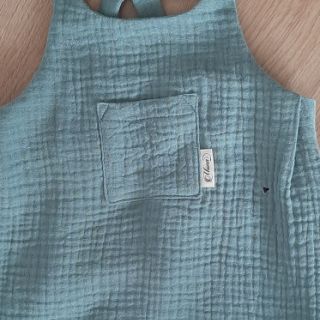 Double gauze/muslin green ORGANIC