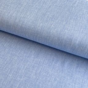 Linen cotton Fishbone light blue