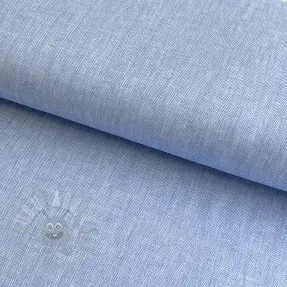 Linen cotton Fishbone light blue