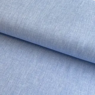 Linen cotton Fishbone light blue