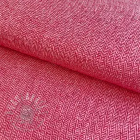 Linen cotton Fishbone red