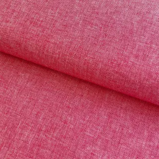 Linen cotton Fishbone red