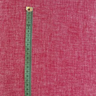 Linen cotton Fishbone red