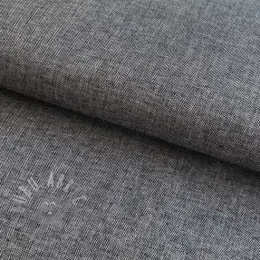 Linen cotton Fishbone black