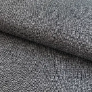 Linen cotton Fishbone black