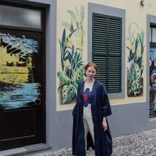 Cotton poplin navy