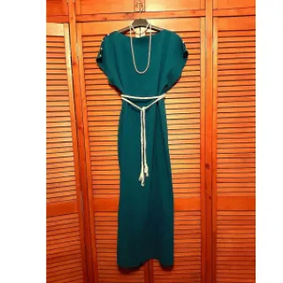 Double gauze/muslin dark cyan