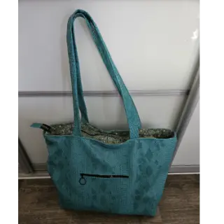 Faux leather COBRA turquoise