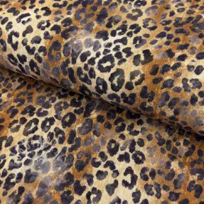 Double gauze/muslin Animal skin panther digital print