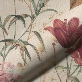 Decoration fabric Linenlook premium Flower Dreamy Field digital print