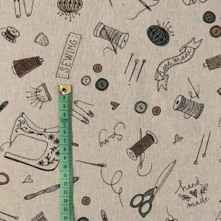 Decoration fabric Linenlook Sewing Doodle Craft