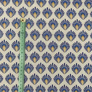 Decoration fabric Linenlook Graphic Peacock