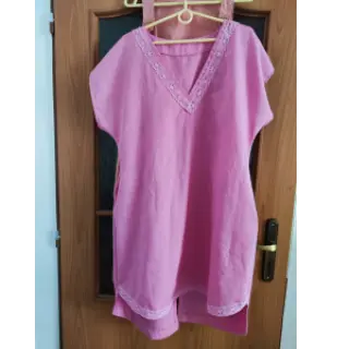 Linen enzyme washed 170 g light pink