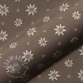Decoration fabric jacquard DOUBLE FACE Landhaus Edelweiss taupe