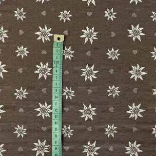 Decoration fabric jacquard DOUBLE FACE Landhaus Edelweiss taupe