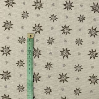 Decoration fabric jacquard DOUBLE FACE Landhaus Edelweiss taupe