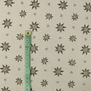 Decoration fabric jacquard DOUBLE FACE Landhaus Edelweiss taupe