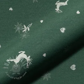 Decoration fabric jacquard DOUBLE FACE Landhaus Mixed Icon forest green