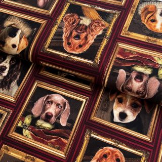Decoration fabric Dogs Golden Age digital print