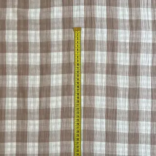 Double gauze/muslin Double sided CHECKS MINI sand