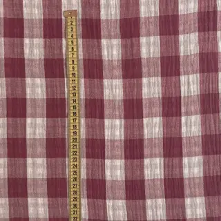 Double gauze/muslin Double sided CHECKS MINI rosewood