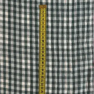 Double gauze/muslin Double sided CHECKS MINI cyan