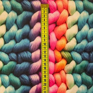 Faux fur TWO SIDE Big knit difur digital print