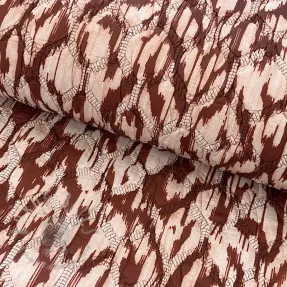 Stepped fabric Blurry Ikat brown