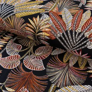 Decoration fabric jacquard Mayorque noir